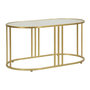 Voir la diapositive 1 : Paris Prix Table Basse Ovale  Antalia  90cm Transparent & Or