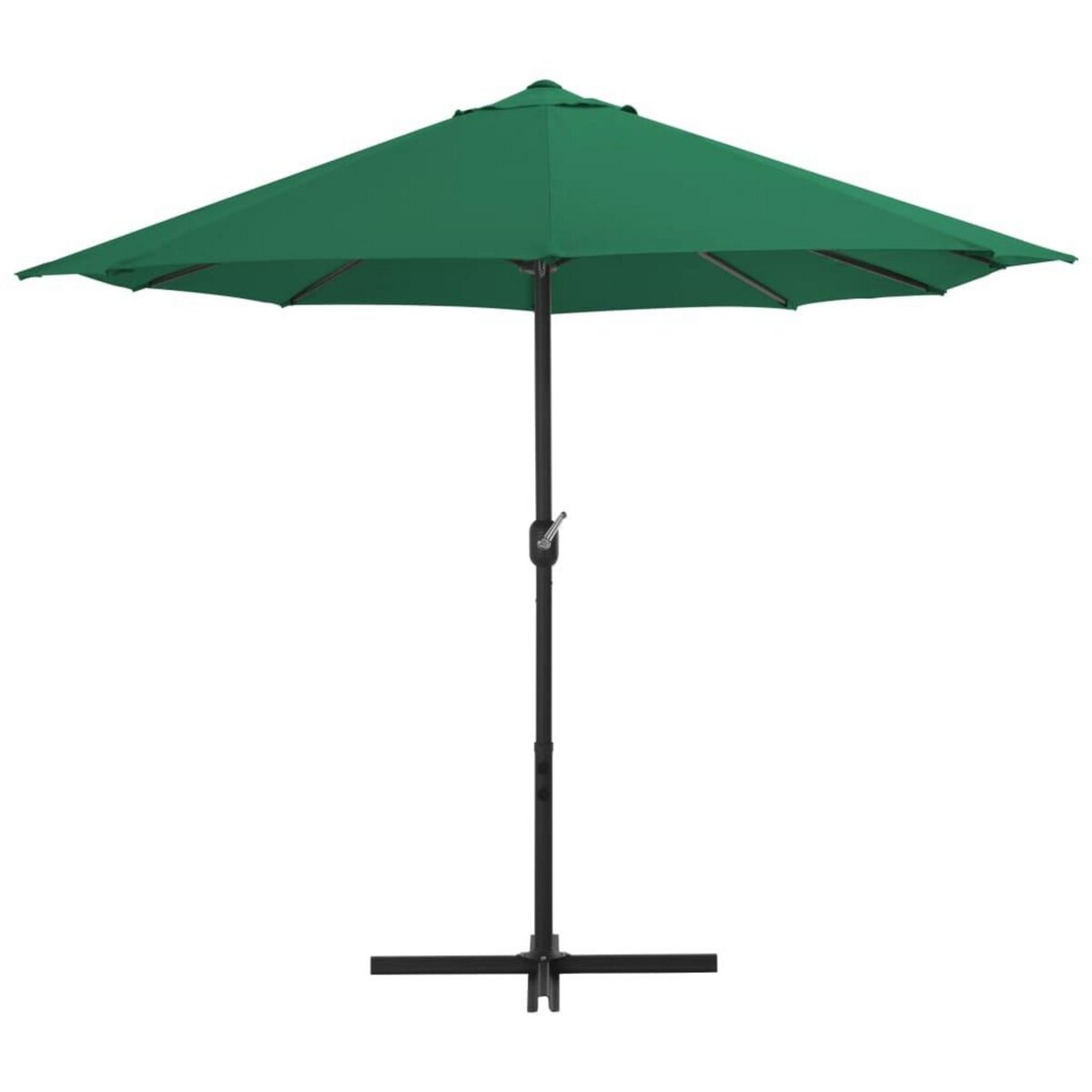 VIDAXL Parasol d'exterieur et mat en aluminium 460x270 cm vert