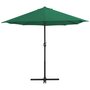 Voir la diapositive 3 : VIDAXL Parasol d'exterieur et mat en aluminium 460x270 cm vert