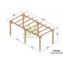 Voir la diapositive 2 : JARDIDECO Pergola en bois lamellé-collé Angers 600 x 300 cm - Maderland