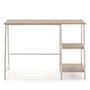 Voir la diapositive 3 : VS VENTA-STOCK Bureau Lisboa Blanc, Table pour PC, Style Industriel, 105 cm Longueur