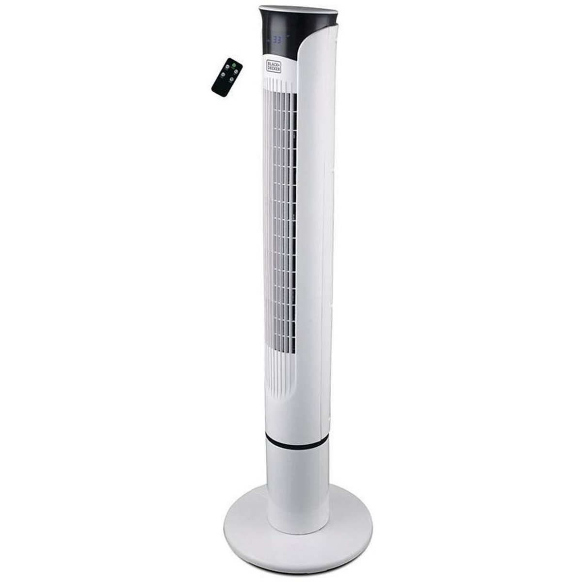 Black et Decker Ventilateur colonne 100cm 45w 3 vitesses blanc - bxeft49e