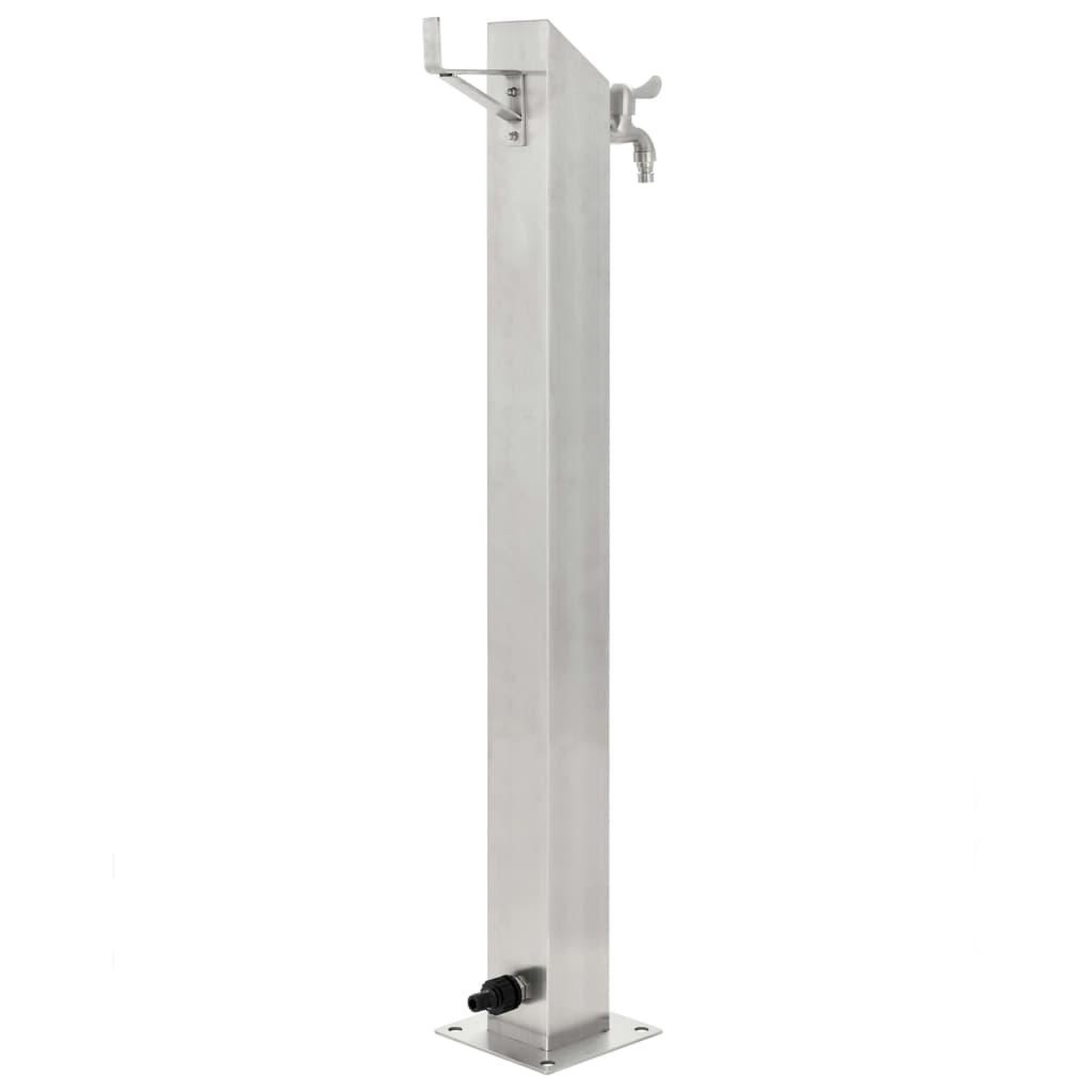 Voir la diapositive 4 : VIDAXL Colonne a eau de jardin carree acier inoxydable 95 cm