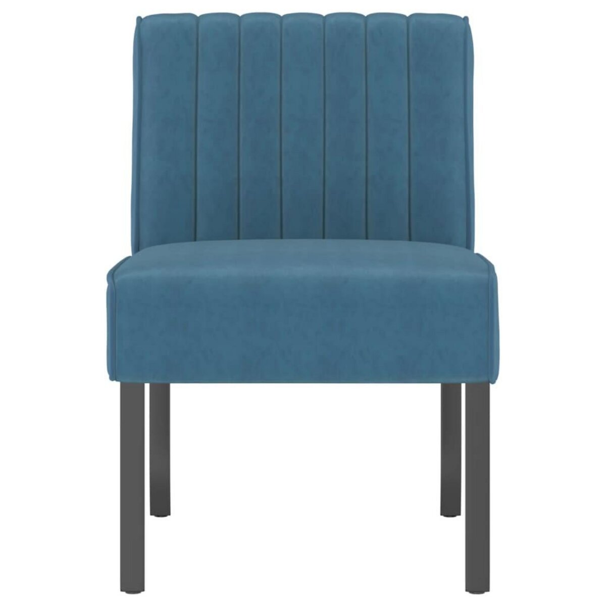 VIDAXL Fauteuil sans accoudoirs bleu velours