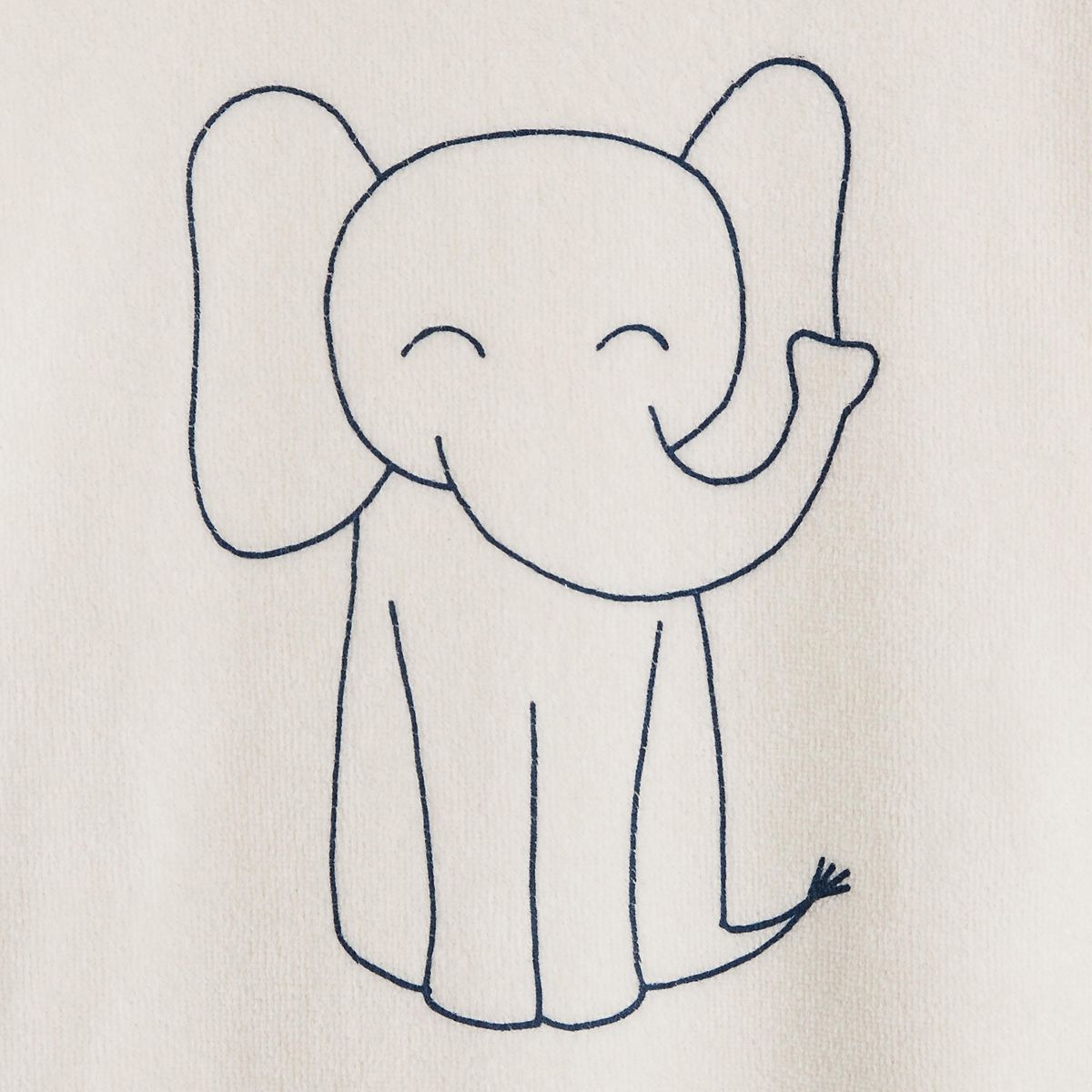 IN EXTENSO Dors bien velours éléphant bébé garçon