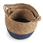 Voir la diapositive 3 : VS VENTA-STOCK Set de 3 paniers Anxo fibre naturelle, bleu/naturel