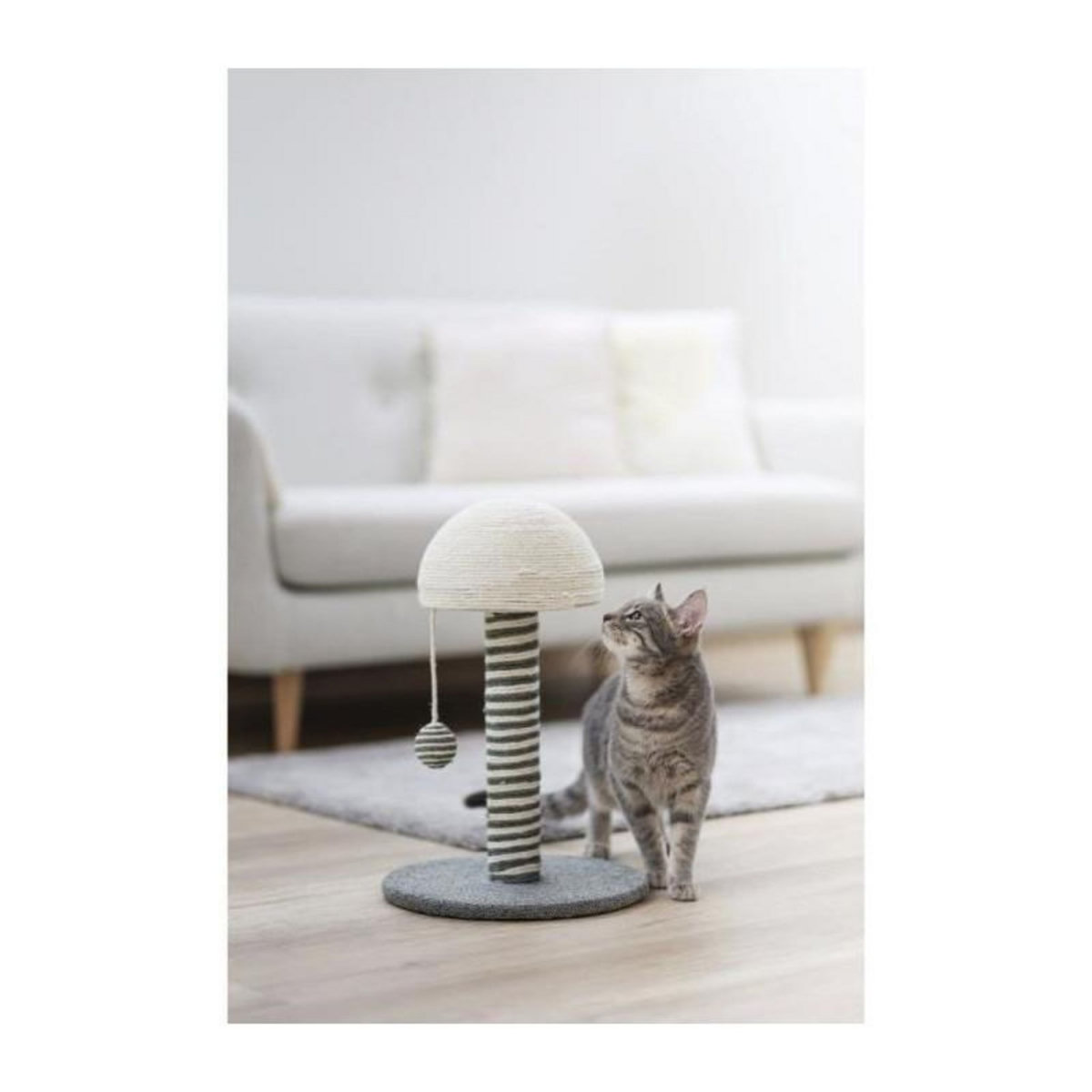 KERBL Arbre a chat - 42cm - Funghi - KERBL - Gris/blanc - Sisal