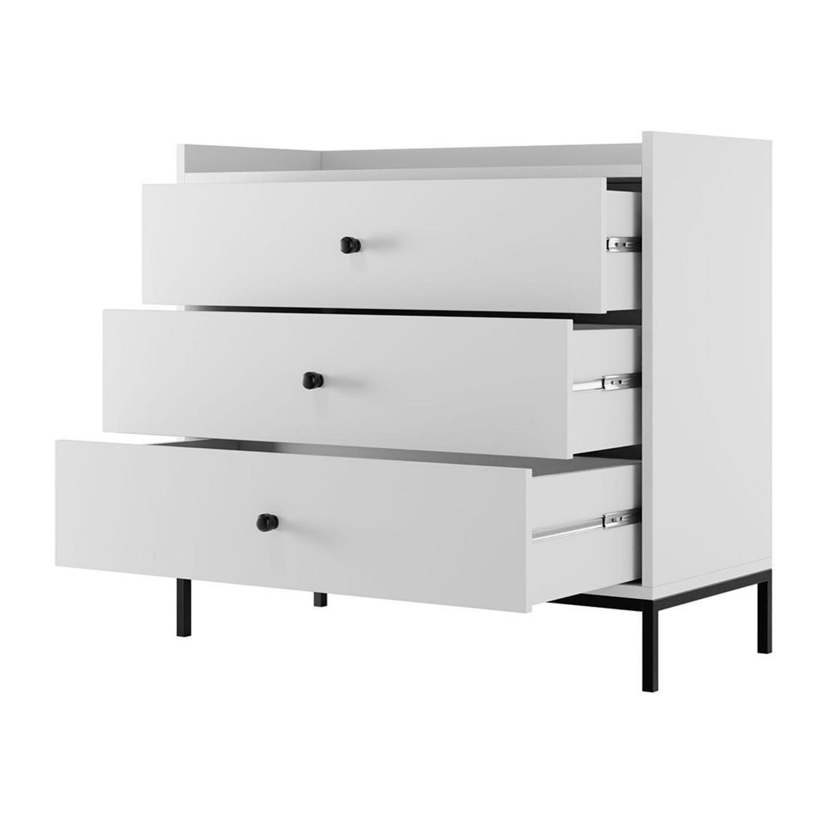 BEST MOBILIER Filipo - commode - blanc - 80 cm