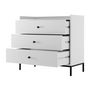 Voir la diapositive 3 : BEST MOBILIER Filipo - commode - blanc - 80 cm