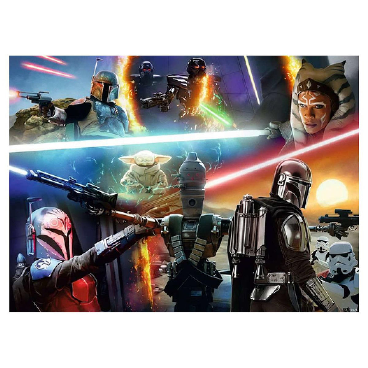 RAVENSBURGER Puzzle 300 p XXL - Feux croises  Star Wars The Mandalorian