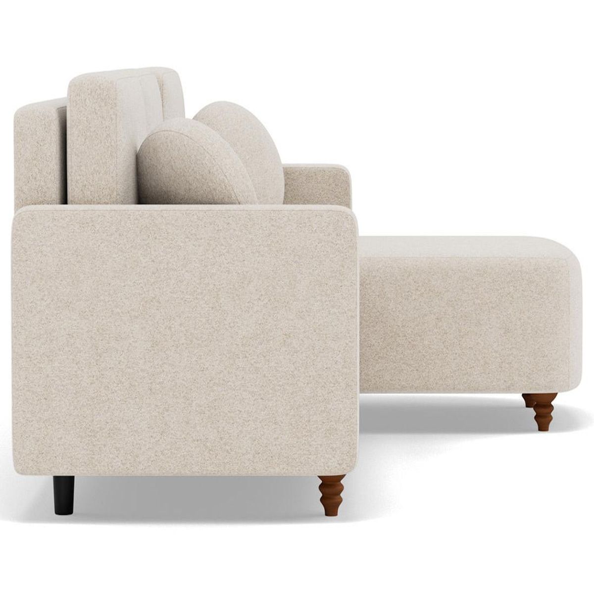 BEST MOBILIER Calypso - canapé d'angle réversible 4 places convertible avec coffre en tissu