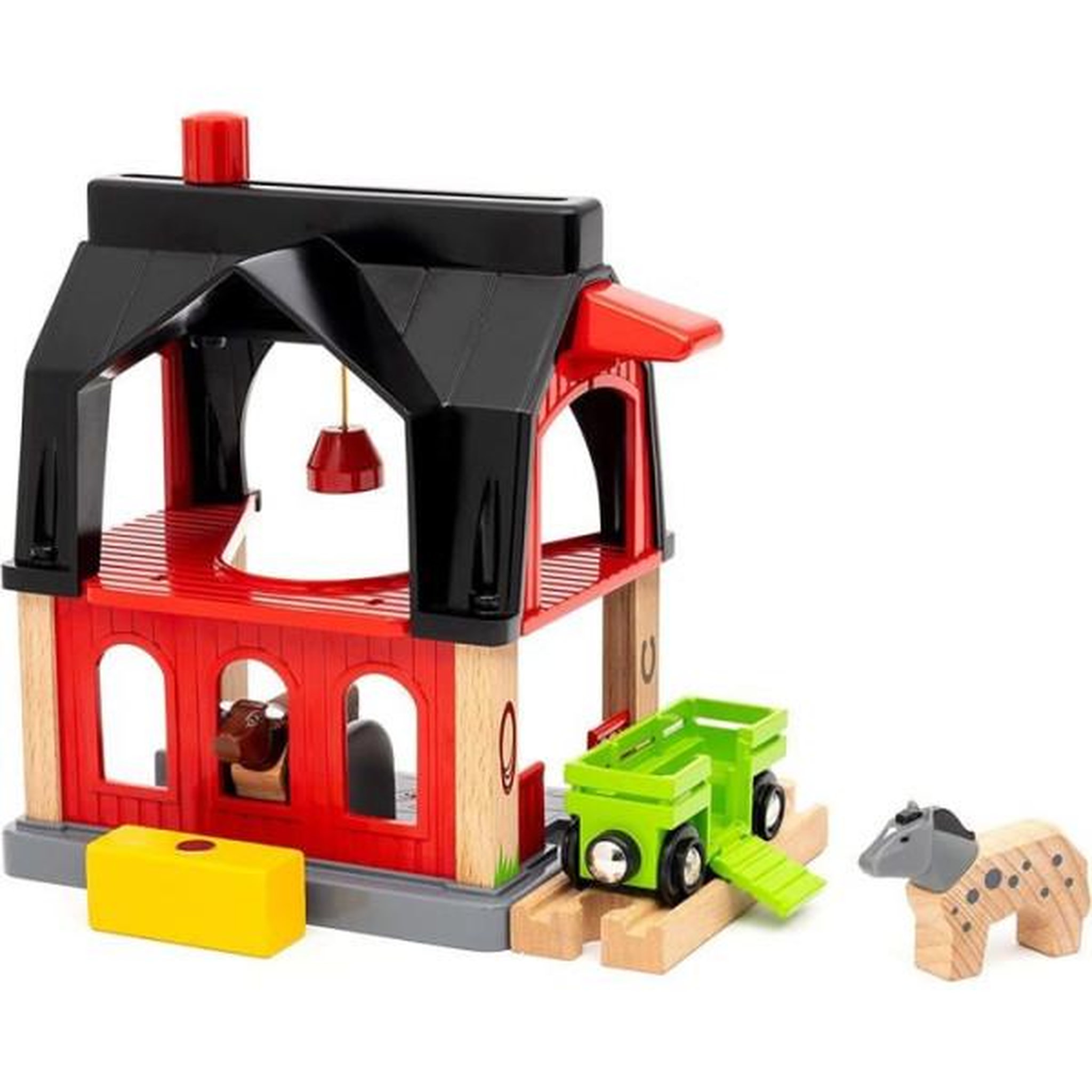 Voir la diapositive 2 : RAVENSBURGER BRIO World - 36012 - Grange des animaux - Accessoire pour circuit de train en bois - Jouet pour garçons et filles des 3 ans