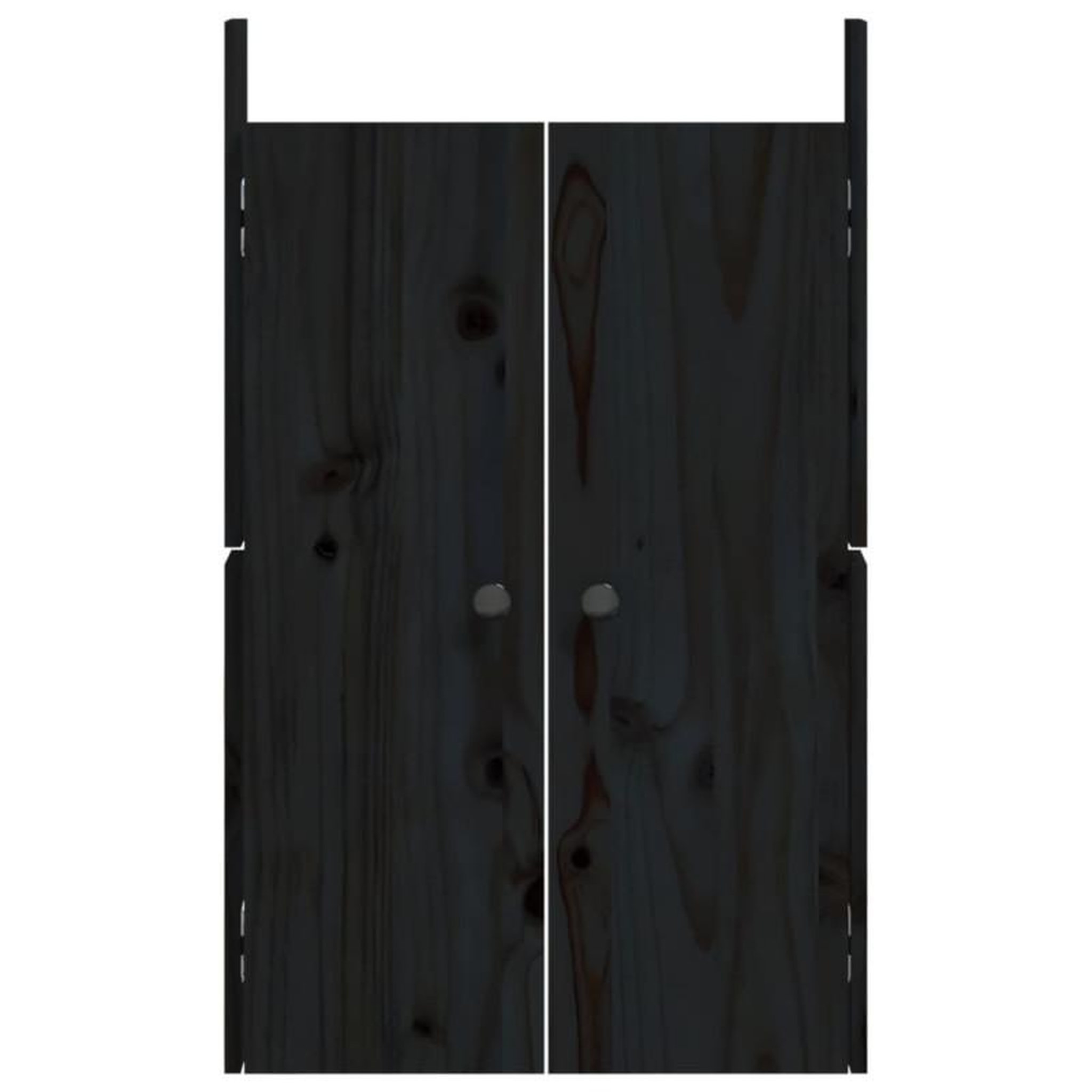 Voir la diapositive 5 : VIDAXL Portes de cuisine d extérieur 2 pcs noir bois de pin massif