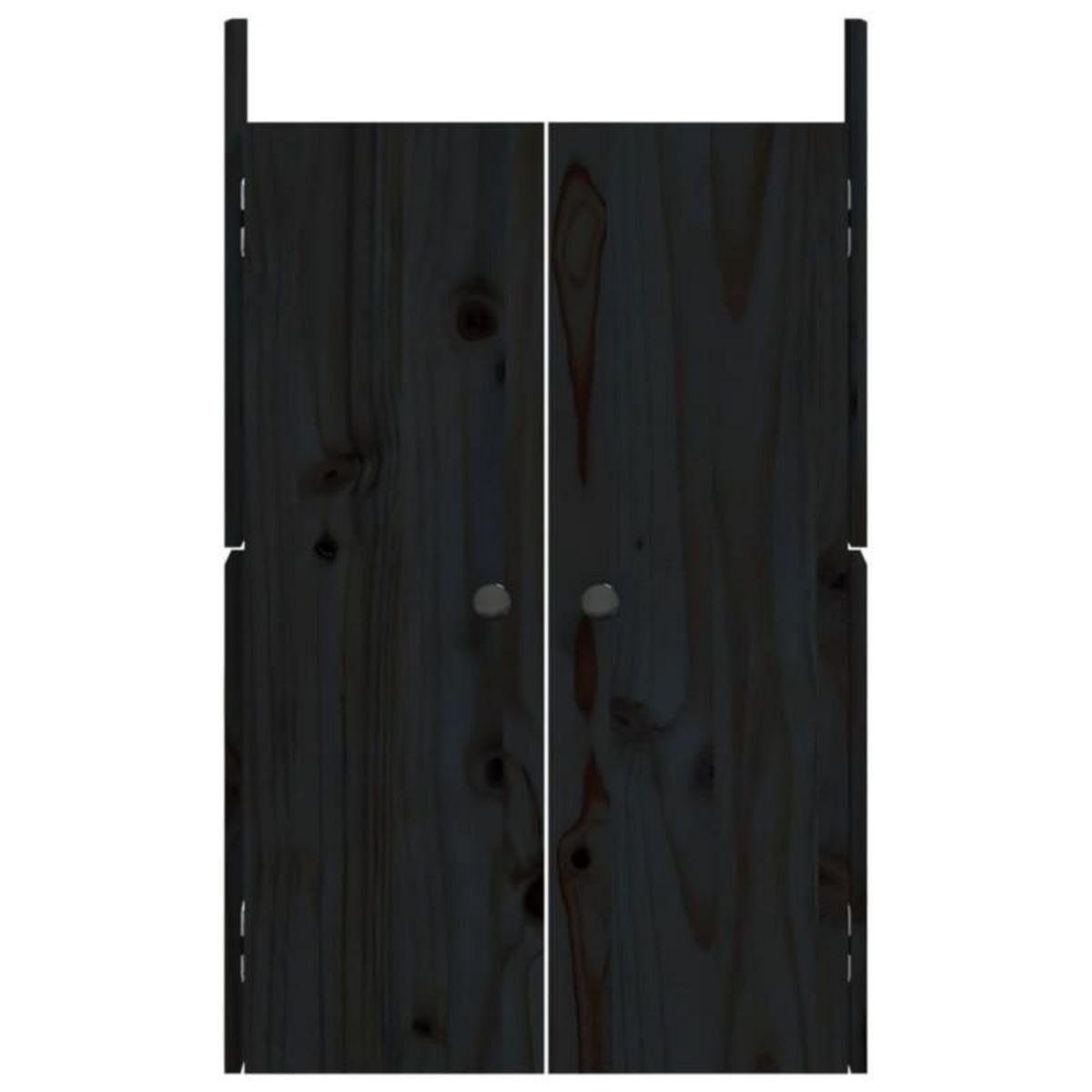 VIDAXL Portes de cuisine d extérieur 2 pcs noir bois de pin massif