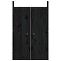 Voir la diapositive 5 : VIDAXL Portes de cuisine d extérieur 2 pcs noir bois de pin massif