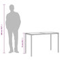 Voir la diapositive 6 : VIDAXL Table de jardin dessus en verre gris 115x54x74cm resine tressee