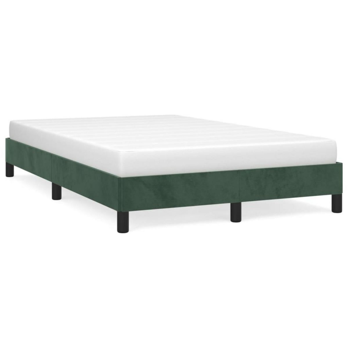 VIDAXL Cadre de lit sans matelas vert fonce 120x190 cm velours