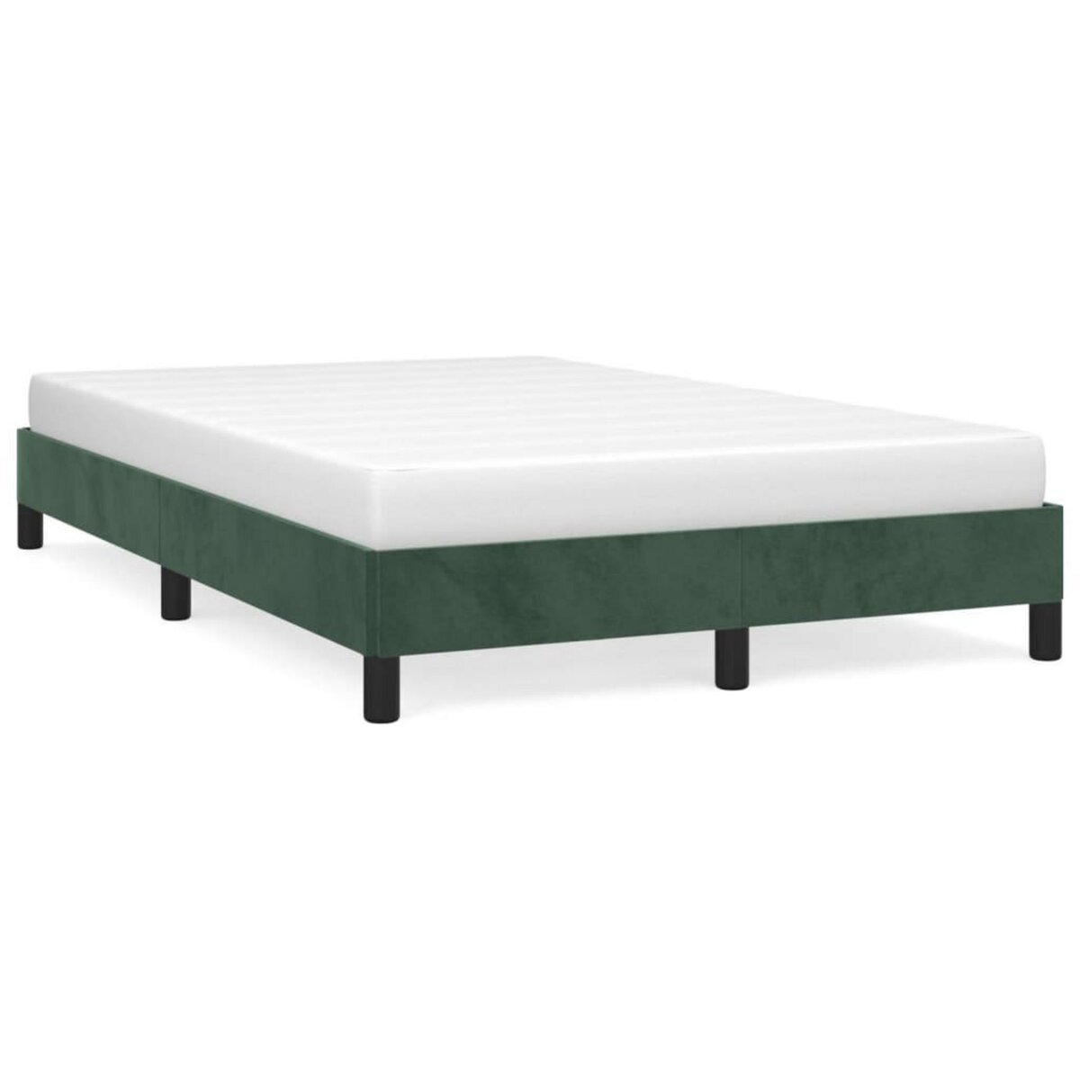 VIDAXL Cadre de lit sans matelas vert fonce 120x190 cm velours