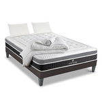 HYPSOM HYPSOM | Pack Prêt à dormir ELEGANCE | Matelas Mémoire de forme + Sommier + Accessoires. Coloris disponibles : Blanc