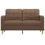 Voir la diapositive 3 : VIDAXL Canape a 2 places Marron 140 cm Tissu