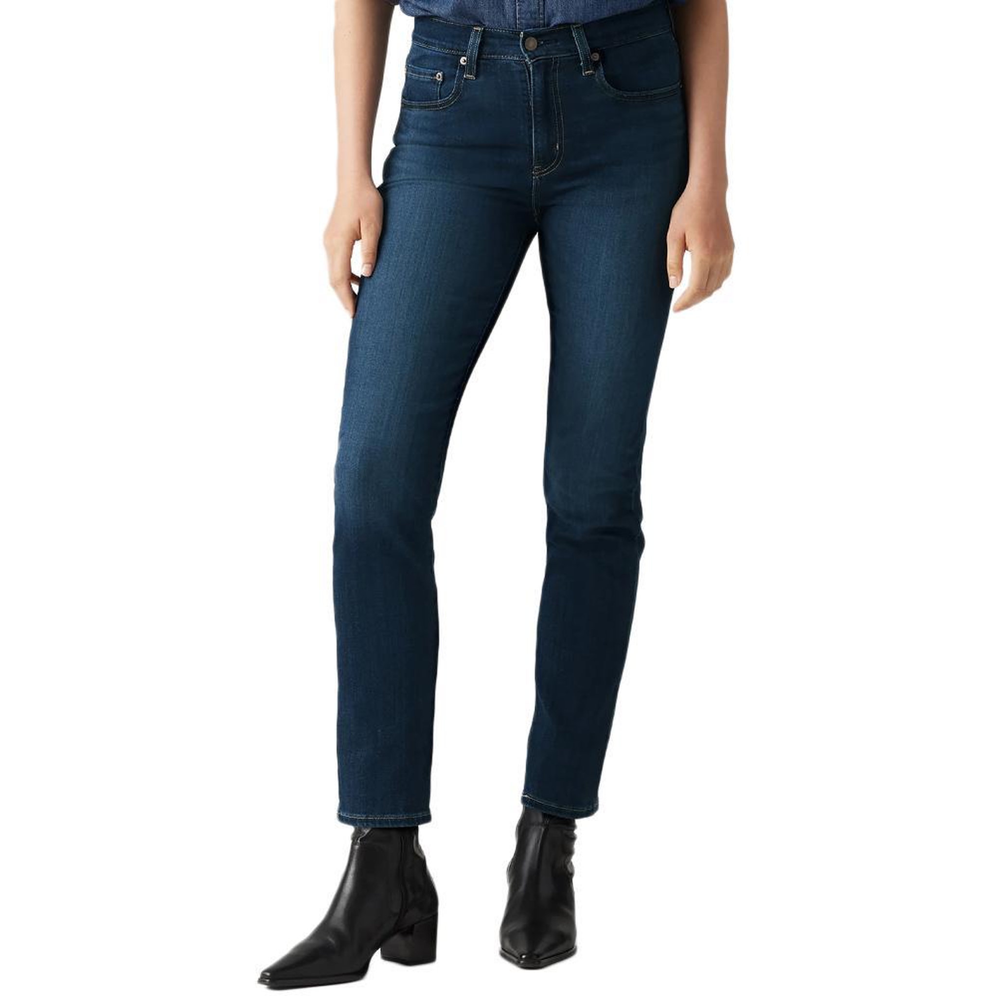 Levi's Jean 724 bleu foncé femme levi's  high rise straight 18883-0011. Coloris disponibles : Bleu