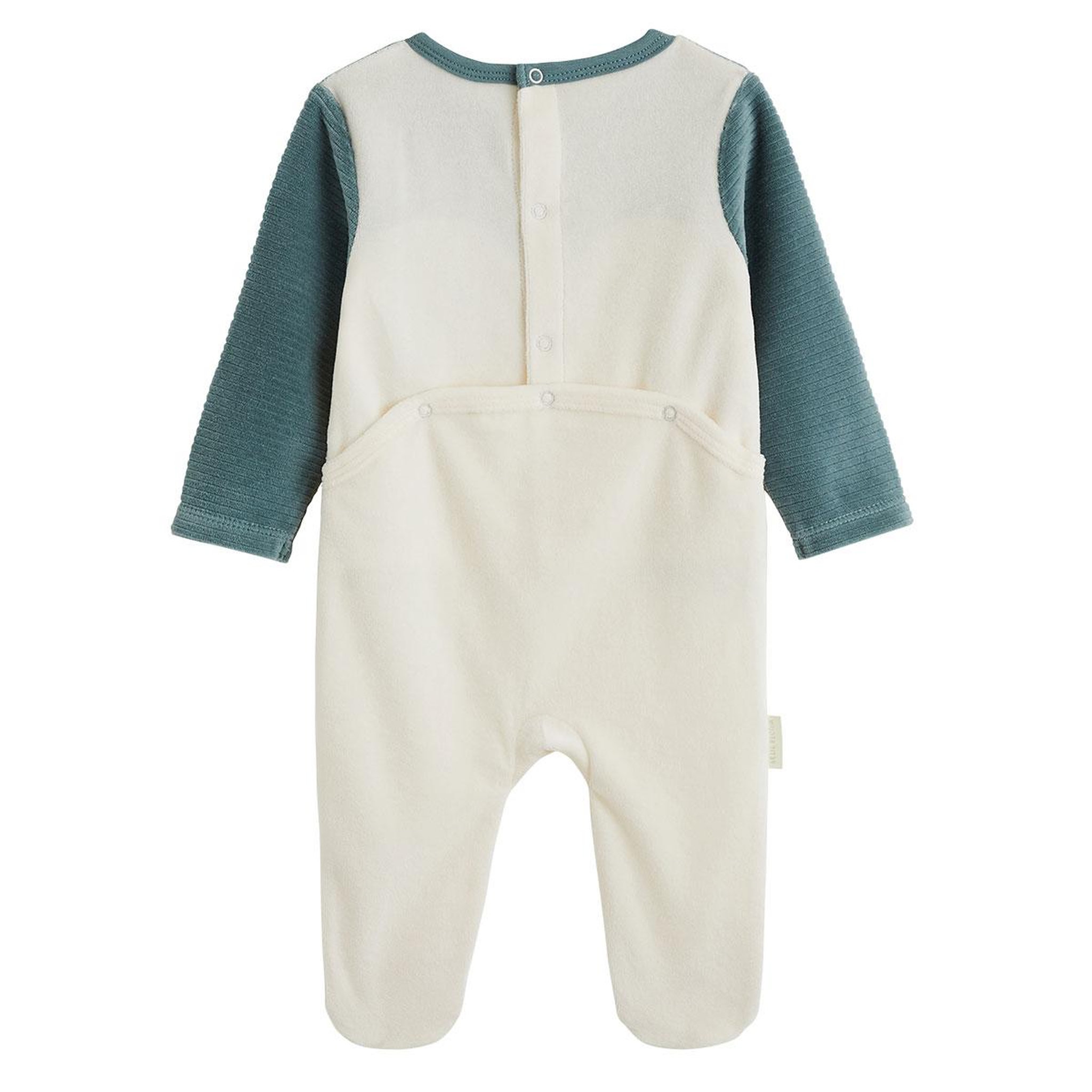 Voir la diapositive 5 : PETIT BEGUIN Lot de 2 pyjamas bébé en velours ginkgo