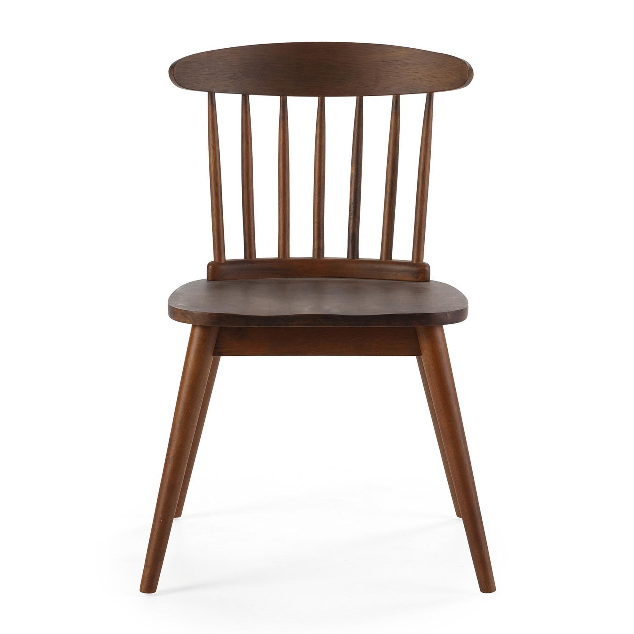 Voir la diapositive 2 : VS VENTA-STOCK Pack 2 chaises Ben en bois couleur noyer