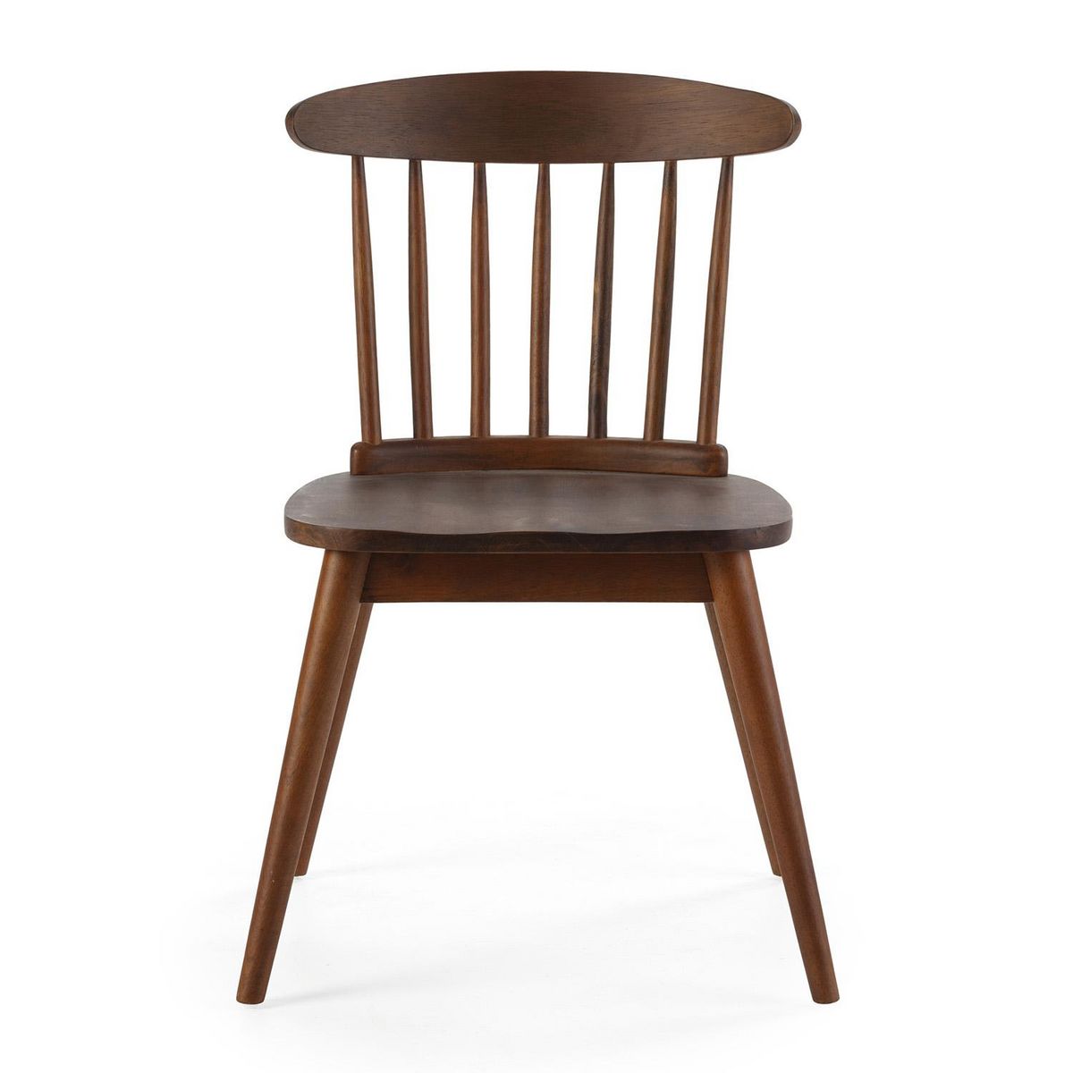 VS VENTA-STOCK Pack 2 chaises Ben en bois couleur noyer