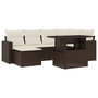 Voir la diapositive 2 : VIDAXL Salon de jardin avec coussins 7 pcs marron resine tressee