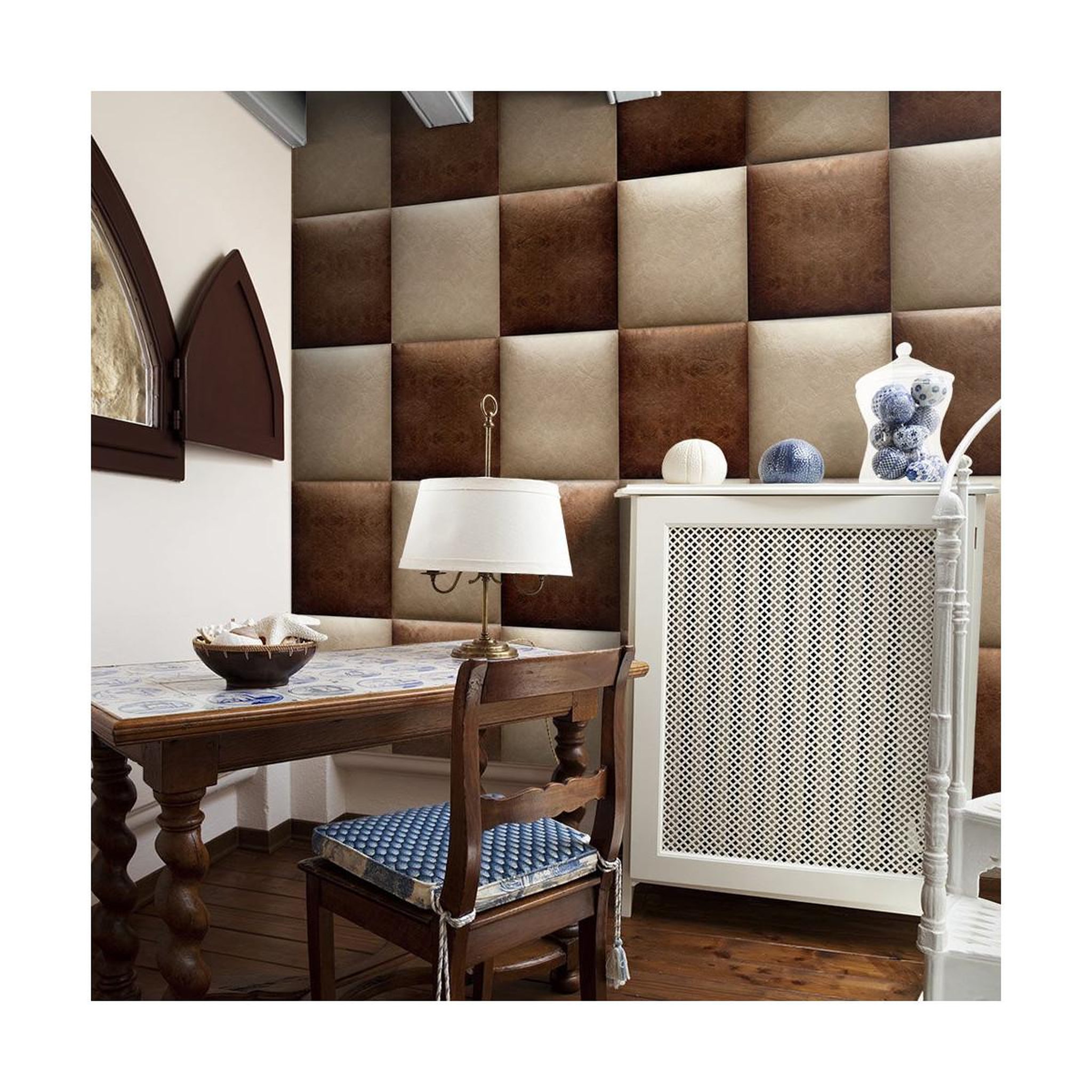 Paris Prix Papier peint  chocolate chessboard  50x1000cm