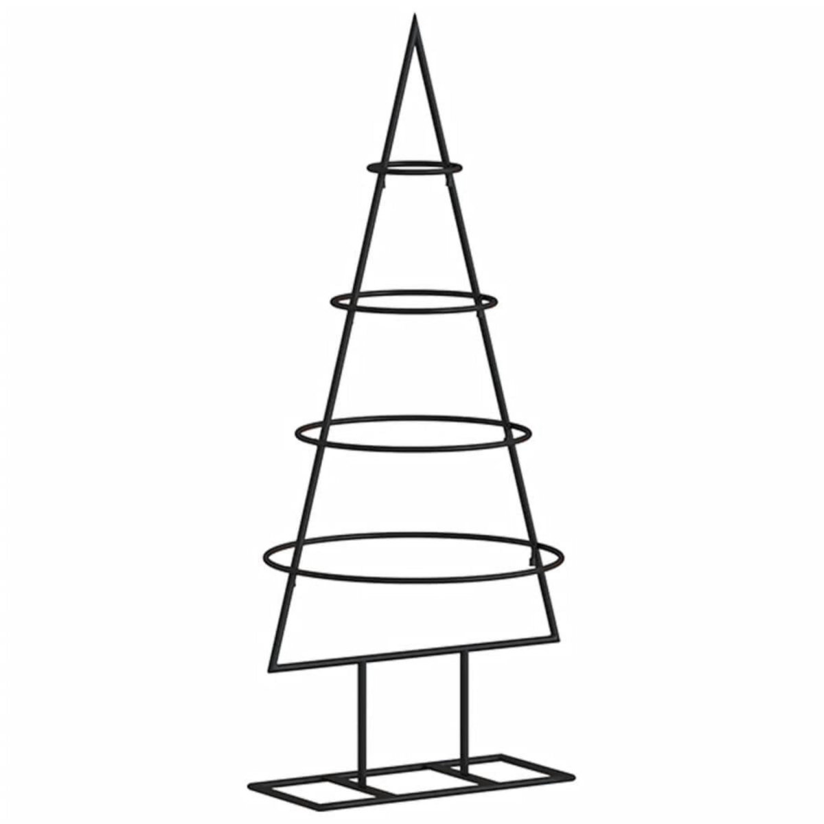 VIDAXL Arbre de Noël en metal pour decoration noir 60 cm