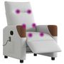 Voir la diapositive 3 : VIDAXL Fauteuil de massage inclinable electrique gris nuage tissu