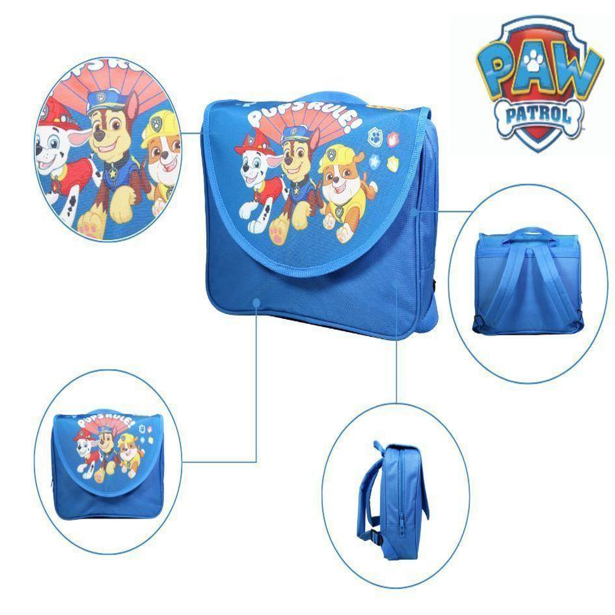 Voir la diapositive 5 : Bagtrotter BAGTROTTER Cartable 32 cm Pat'Patrouille Bleu