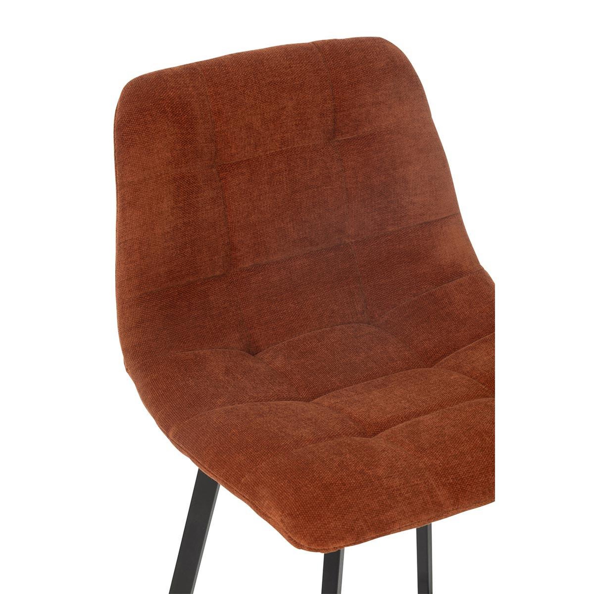 Voir la diapositive 5 : J-LINE Chaise de Bar Matelassée  Kent  95cm Rouille