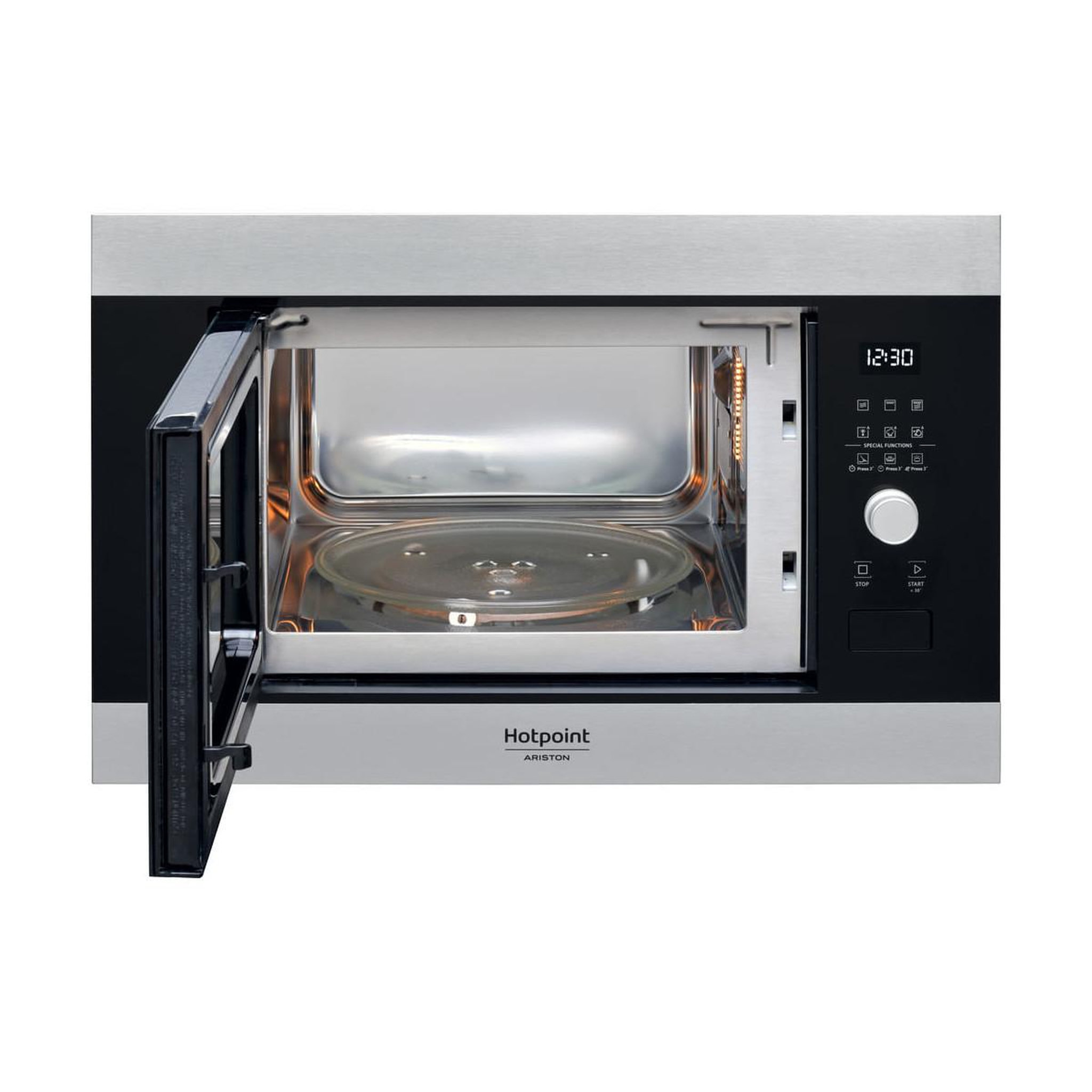 Voir la diapositive 3 : HOTPOINT Hotpoint MF20G IX HA.1 Noir, Acier inoxydable Micro-ondes grill Intégré 20 L 800 W