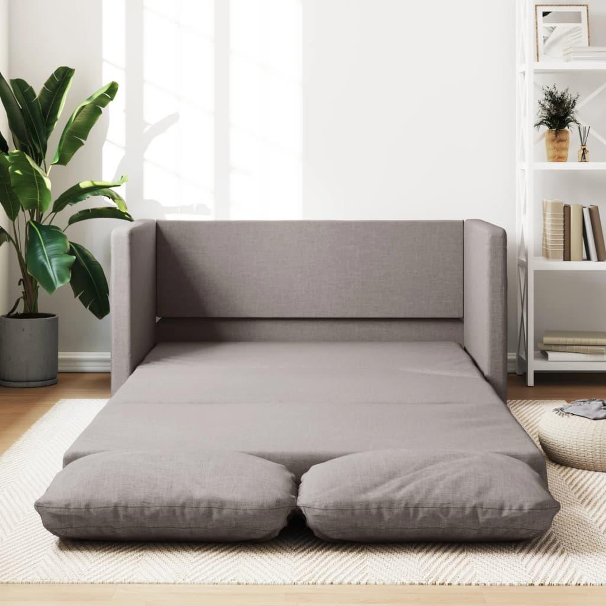 VIDAXL Canape-lit 2 en 1 taupe 112x174x55 cm tissu