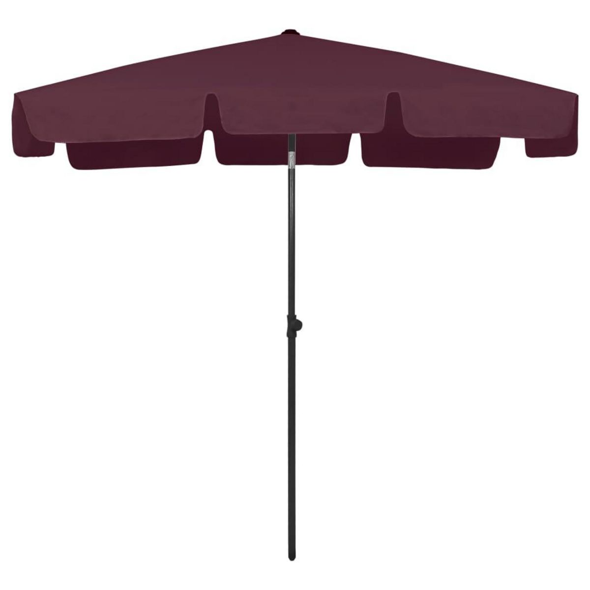 VIDAXL Parasol de plage rouge bordeaux 200x125 cm