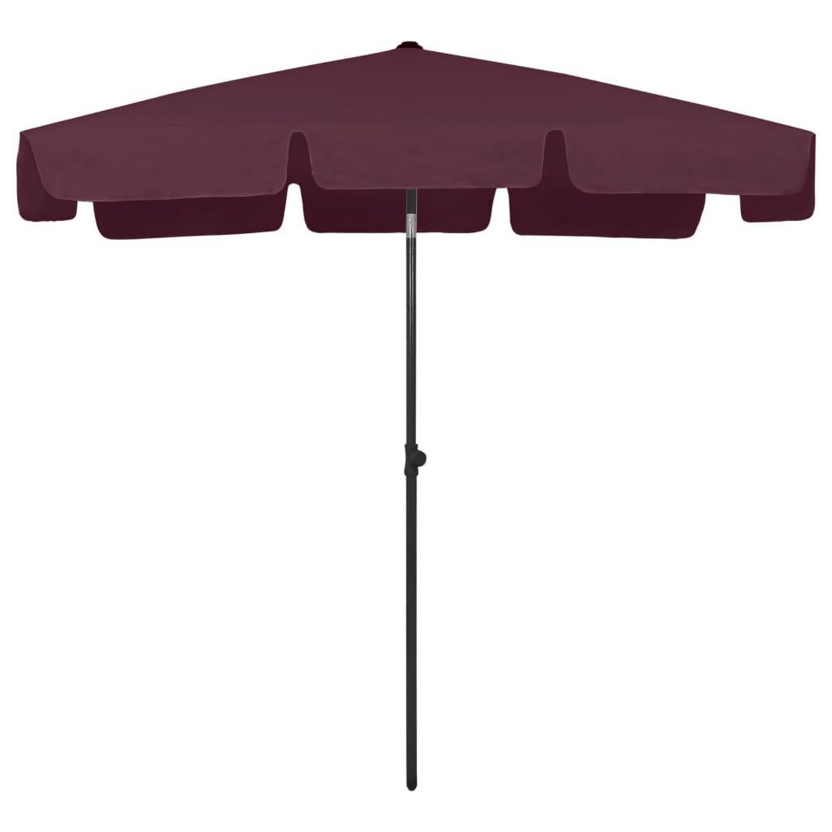 VIDAXL Parasol de plage rouge bordeaux 200x125 cm