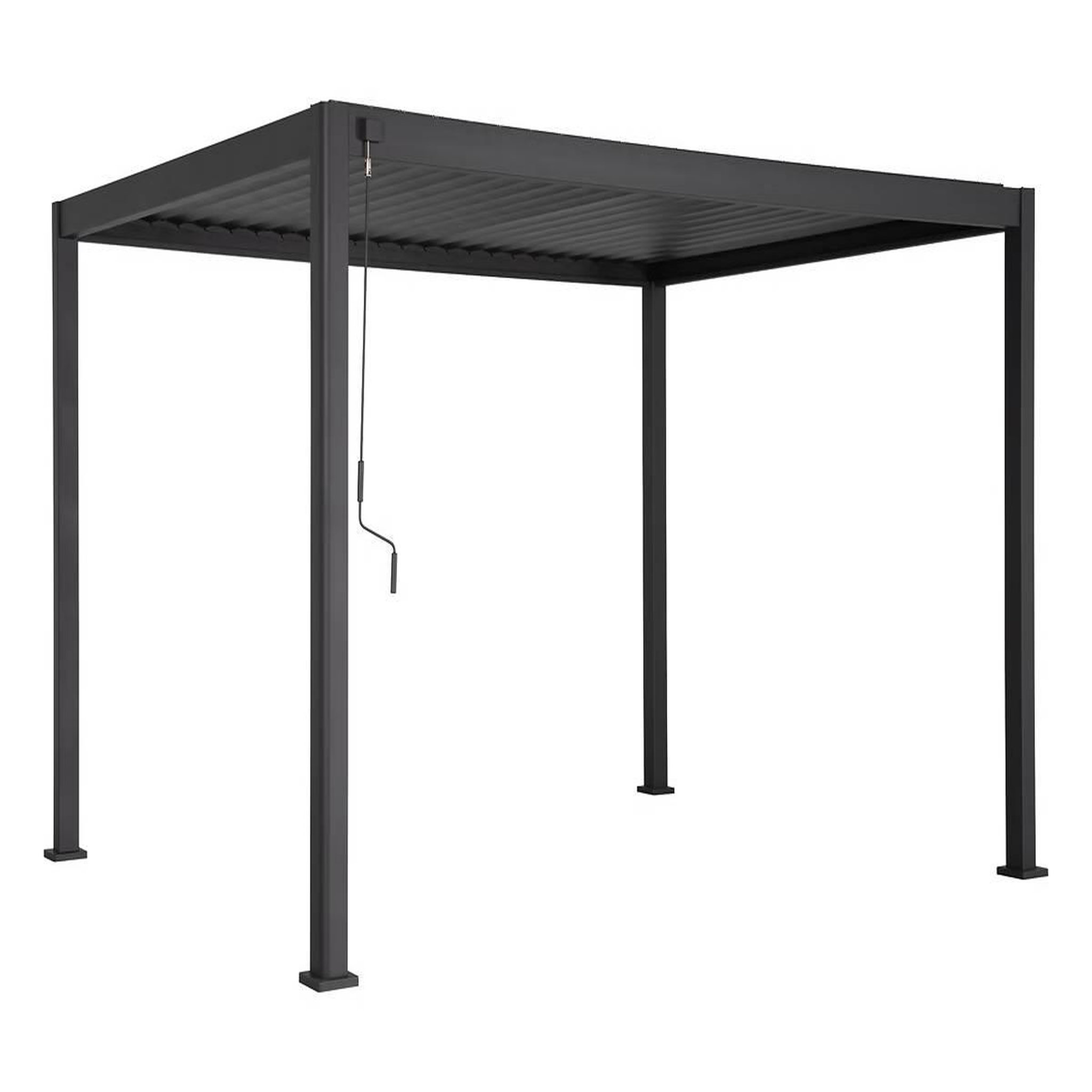 Voir la diapositive 6 : HESPERIDE Pergola bioclimatique evora graphite 4 x 3 m - hespéride