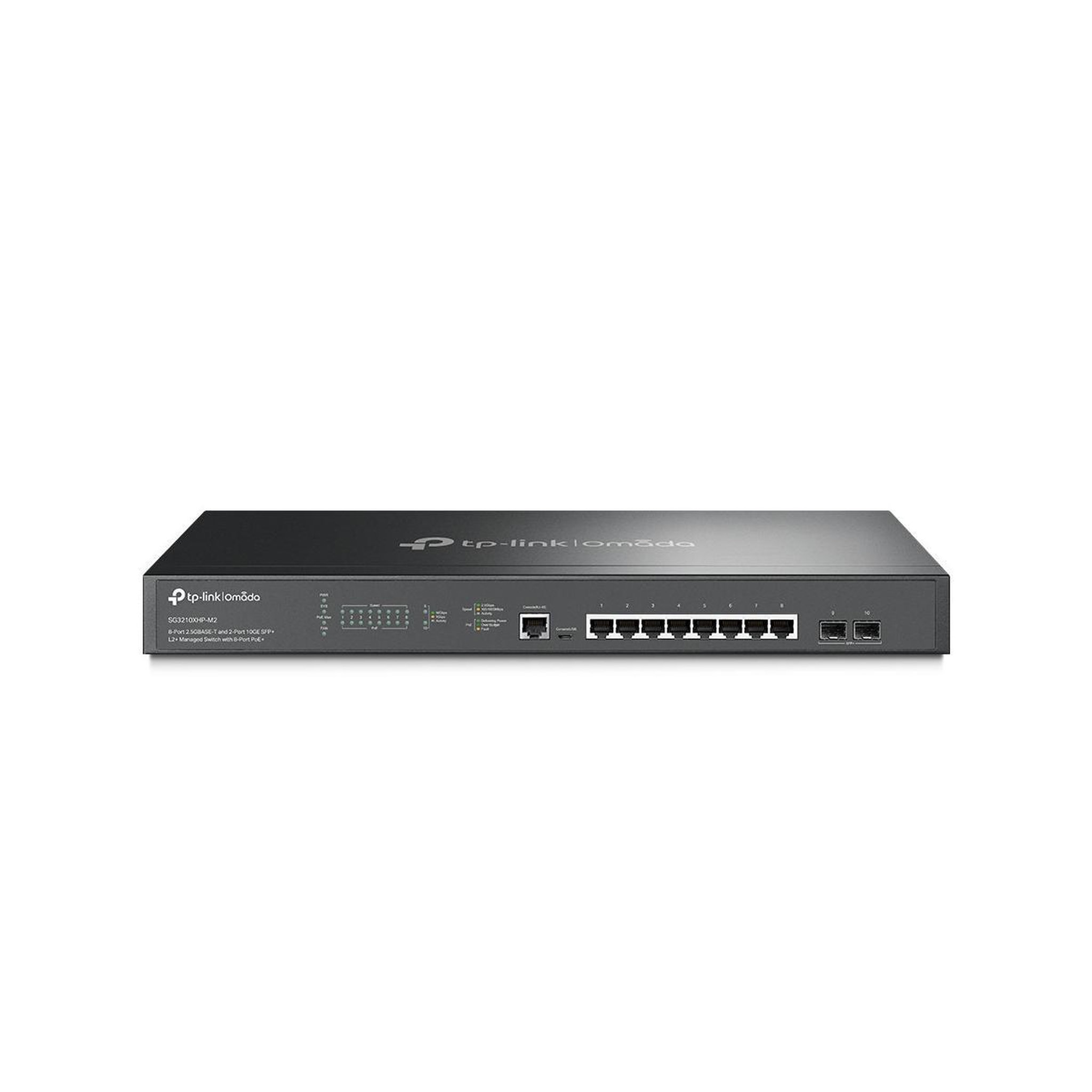 Voir la diapositive 2 : TP-LINK Switch géré TP-Link JetStream TL-SG3210XHP-M2 avec 8 ports 2.5G PoE+ et 2 ports 10G SFP+