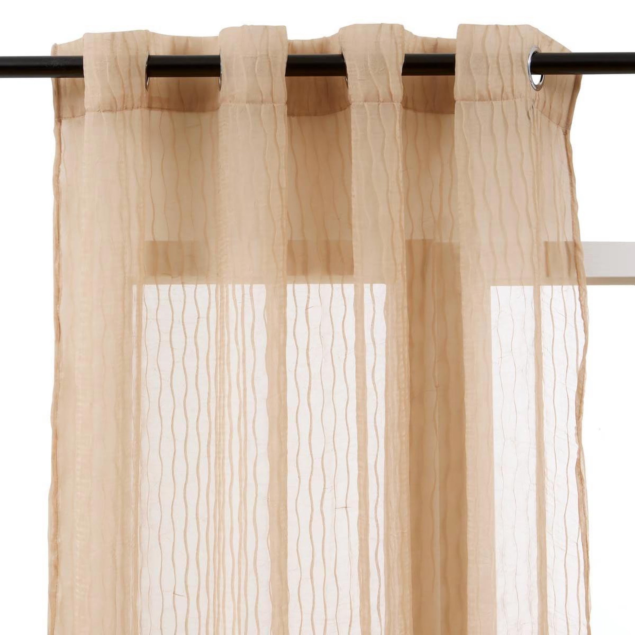 ATMOSPHERA Rideau voilage à œillets  mila  140x240cm beige lin