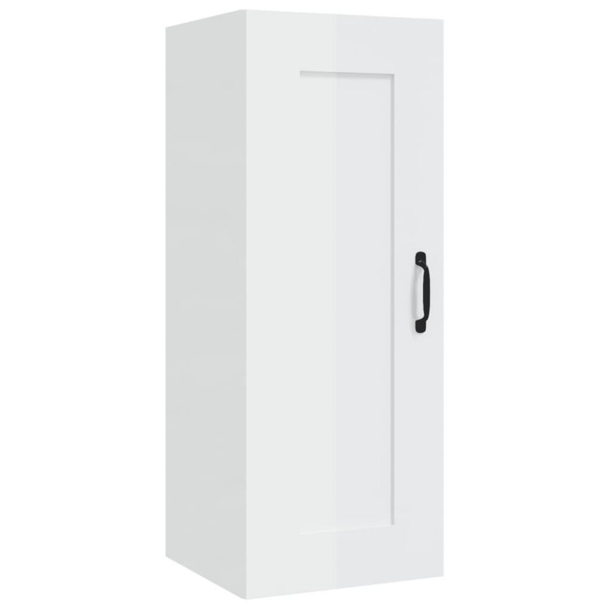VIDAXL Armoire suspendue Blanc brillant 35x34x90 cm Bois d'ingenierie