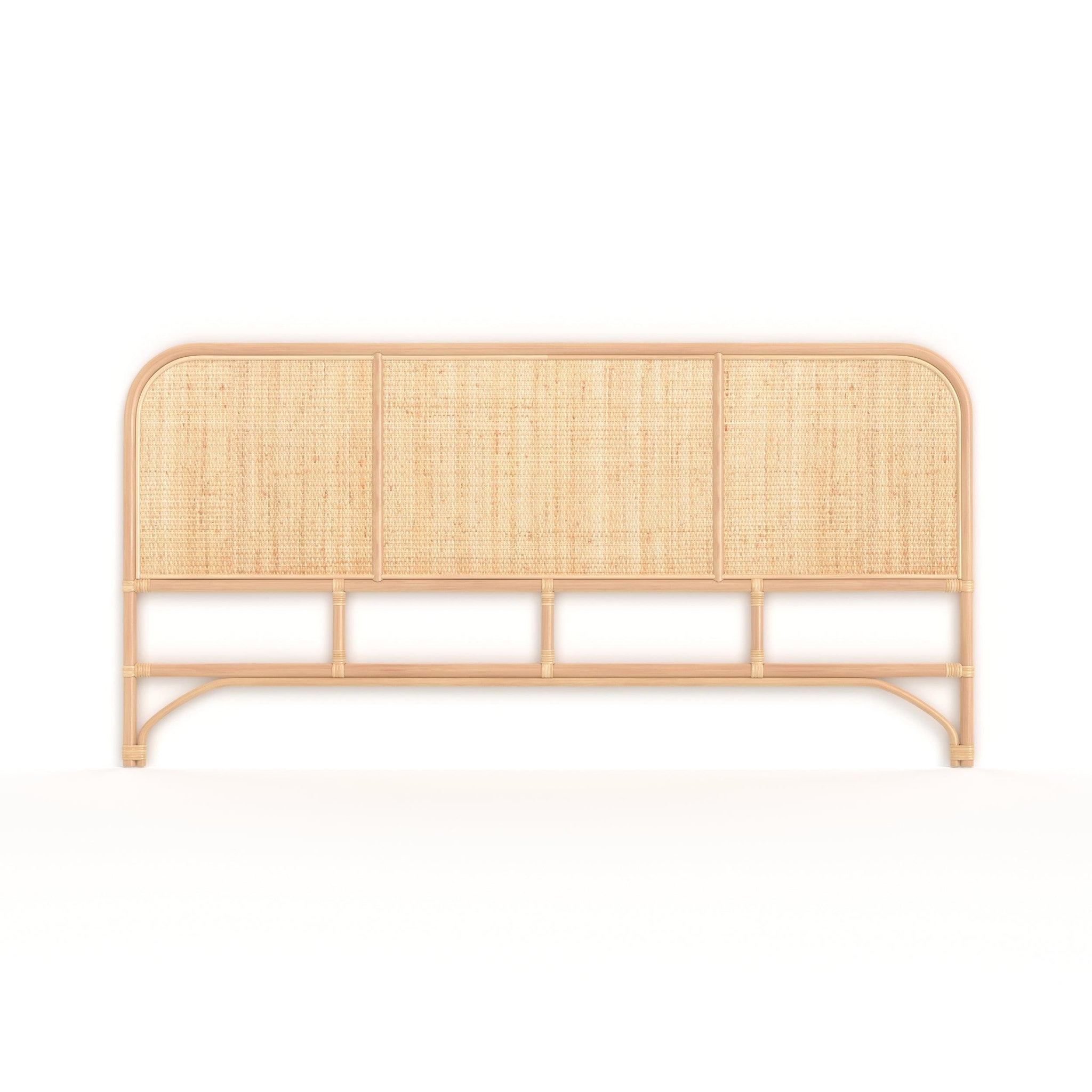 Voir la diapositive 5 : MAISON PAVANE Tête de lit 180 cm en rotin naturel-grace