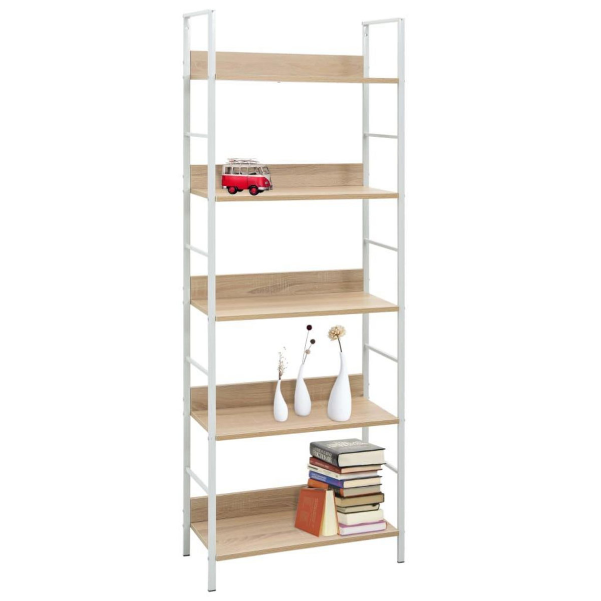 VIDAXL Bibliotheque a 5 niveaux chene 60x27,6x158,5 cm bois ingenierie