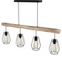 Voir la diapositive 6 : MAISON PAVANE Suspension en bois et métal 4 lampes-Clotilde