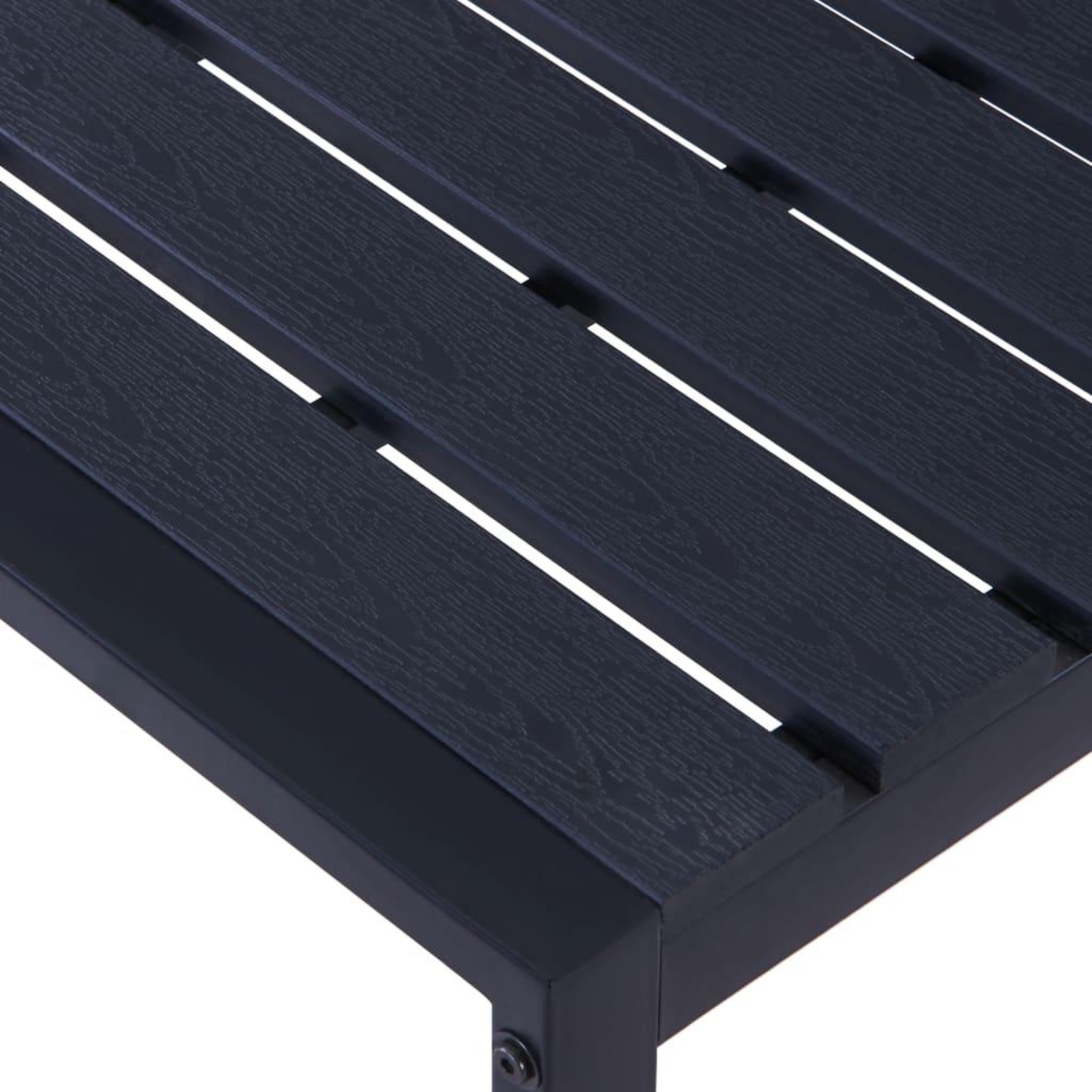 Voir la diapositive 4 : VIDAXL Banc de jardin 120,5 cm Panneau PS Noir