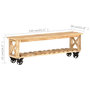 Voir la diapositive 6 : VIDAXL Meuble TV 130x30x42 cm Bois de manguier brut