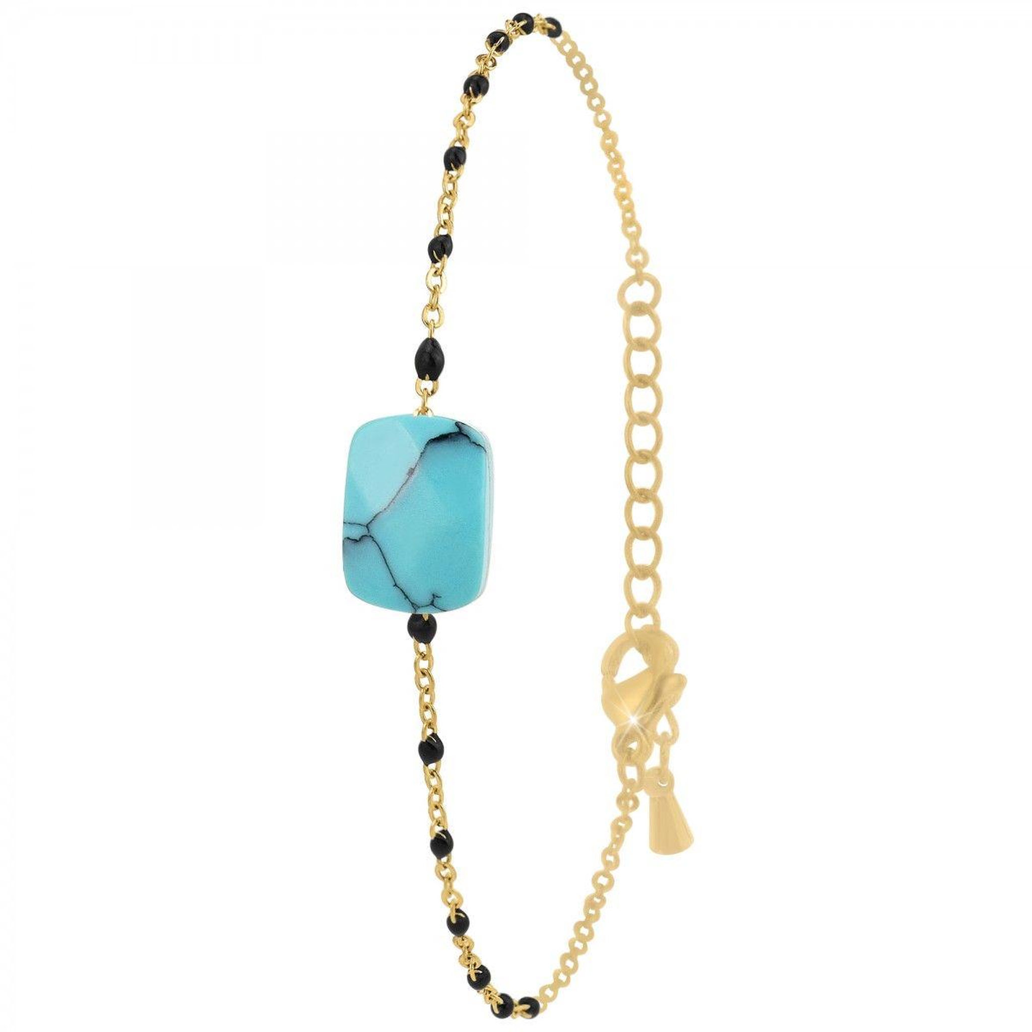 Voir la diapositive 1 : SC BOHEME Bracelet SC Bohème orné d'un quartz turquoise
