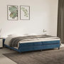 Voir la diapositive 1 : VIDAXL Sommier a lattes de lit et matelas Bleu fonce 200x200cm Velours