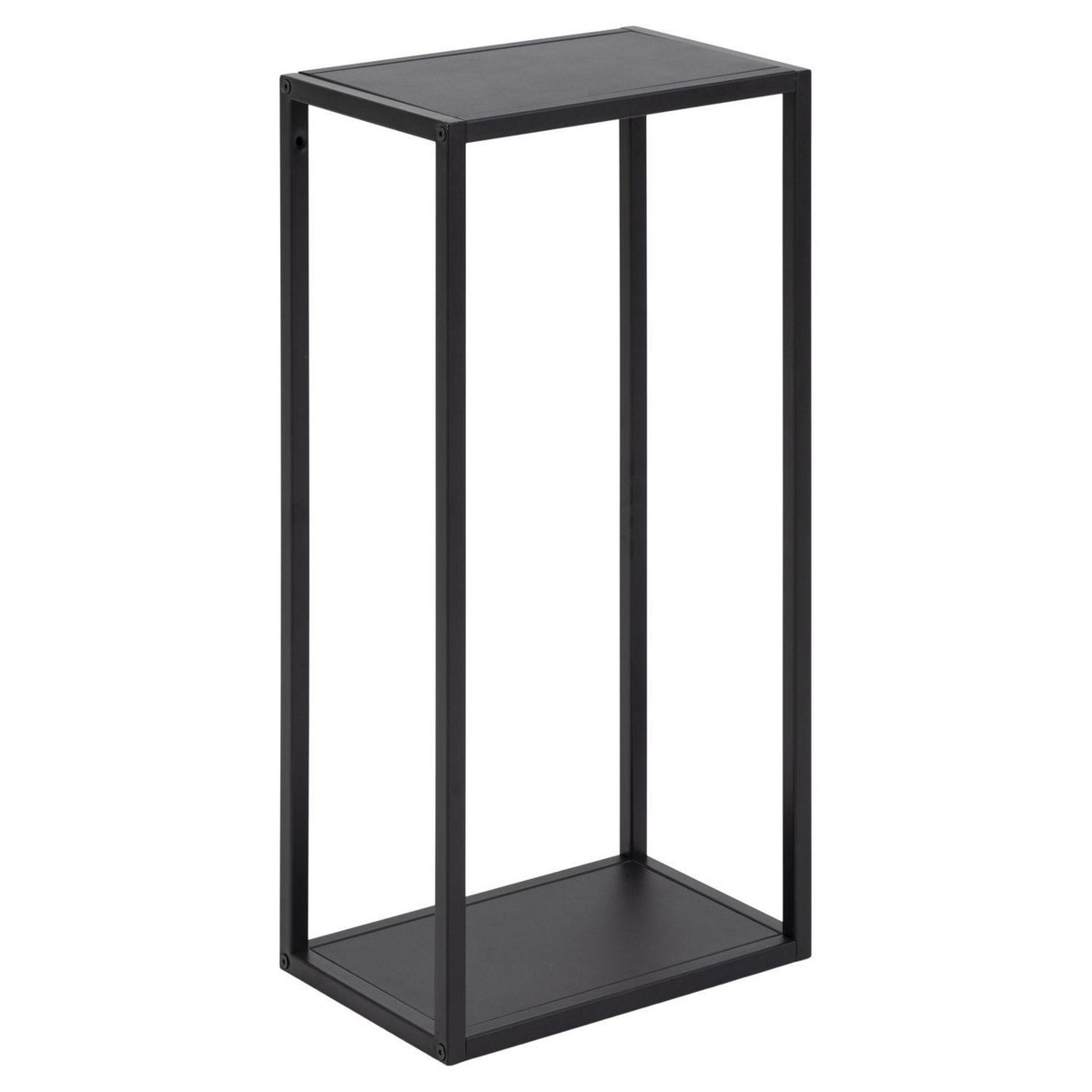 TOILINUX Grande Etagère murale rectangulaire Célong 2 tablettes en métal - L.30cm x H.60cm - Noir